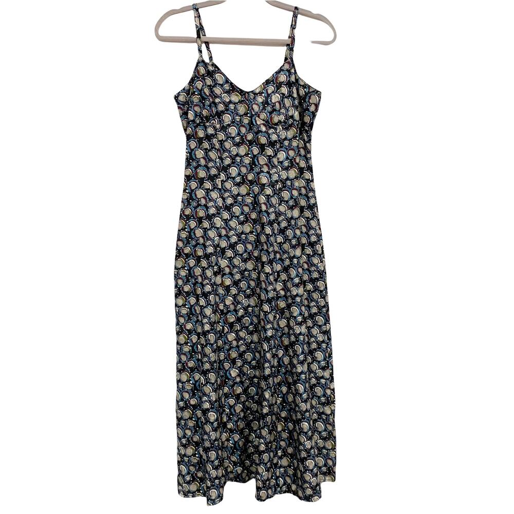 Vintage Chinchilla Womens Size 6 Printed Rayon Slip Dress